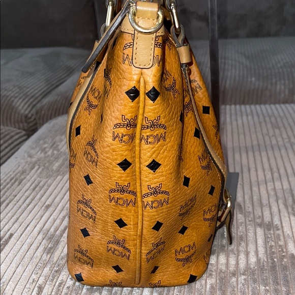LIKE NEW MCM Brown Visetos Monogram Tote - Picture 5 of 16